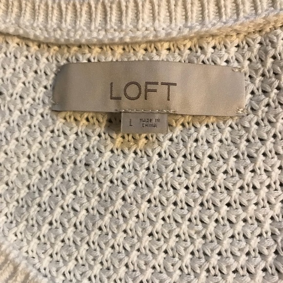 NWOT LOFT Floral Mixed Media Sweater Tank Large - Picture 6 of 6